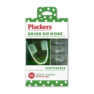 16-Count Plackers Grind, No More Dental Night Guard for Teeth Grinding $14 + Free Shipping w/ Prime or on $35+