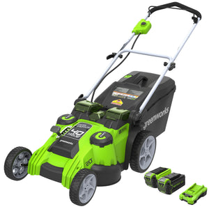 Greenworks 40V 20" Cordless Battery Dual Blade Push Lawn Mower 4.0 ah and 2.0 ah batteries and charger $238