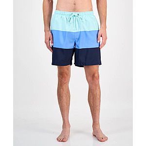 7" Club Room Men's Colorblocked Swim Trunks (3 Colors, Sizes: S-XL) $11.99 + Free Pickup at Macys or Free Shipping on $39+