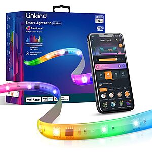 10' Linkind AuraScape Smart Segmented LED Strip Lights w/ WiFi & Voice Control $14.99 + Free Shipping w/ Prime or on $35+
