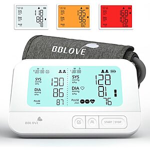 BBLOVE Upper Arm Blood Pressure Monitor w/ Dual Screen Comparison, Voice Control & Type-C Rechargeable (AES-U622) $25.72 + Free Shipping w/ Prime or on $35+