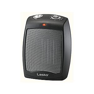 9" Lasko Ceramic Adjustable Thermostat Tabletop or Under-Desk Heater (Black) $23.99 + Free Shipping w/ Prime or $6 Fee per Order