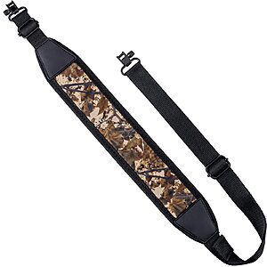 EZshoot Adjustable Two-Point Sling w/ Swivels & Neoprene Padded Shoulder Strap (Camo Black or Khaki) $7.99 & More + Free Shipping w/ Prime or on $35+