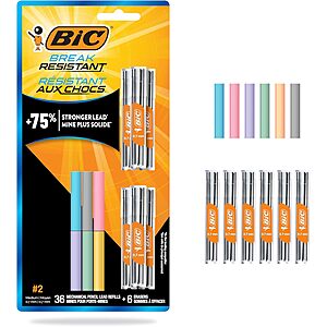 12-Count BIC Break-Resistant Mechanical Pencil w/ 0.7mm Lead & Jumbo Twist-Up Eraser $5.02 + Free Shipping w/ Prime or on $35+