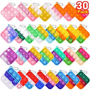 30-Pack PICcircuit Mini Pop Fidget Toy w/ Keychain (Multi Square) $4.79  + Free Shipping w/ Prime or on $35+