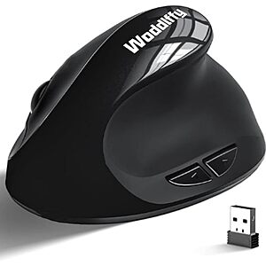 [Prime] Woddlffy Wireless Vertical Ergonomic Mouse w/ 3 Adjustable DPI & Quiet Clicks $8.99 + Free Shipping