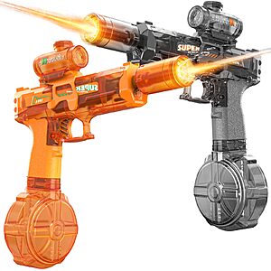2-Count Handwell Automatic Electric Water Blasters w/ LED Lights, Rechargeable Batteries & 400CC Tanks (23-33 FT Range) $13.99 ($7 each) + Free Shipping w/ Prime or on $35+