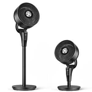 $68 FS WALMART by DREO Pedestal Fans  , 20dB Ultra Quiet, 2-in-1 Table Floor Fan, 29.2 ft/s Hyperfast Airflow, 90° Oscillation 105° Tilt   3 Modes 8 Speeds w remote