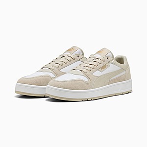 Puma Men's Court Classic Street Suede (White-Desert Dust) - Free Shipping On Orders Over $60 or $8 Standard Shipping - $34.39