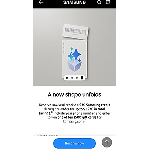 Samsung Reservation 2026 mid year: $30 Instant Samsung Credit + Up to $1230 Off w/ Trade-In