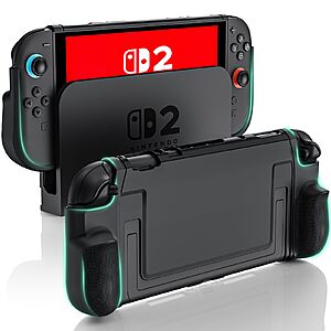BHGift for Switch 2 Grip Case (2025), Dockable Case with Ergonomic Grip for Handheld as a Real Gamepad, Shockproof Protective Case Accessories for Switch 2 $11.89