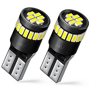 AUXITO 194 LED Bulbs for License Plate Light 168 175 2825 W5W T10 24-SMD 3014 Chipsets 6000K White for Car Dome Door Map Dash Courtesy Cargo License Plate Lights, Pack of 2 $7.99