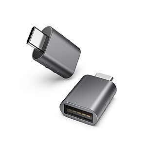 (Pack of 2) Syntech USB C to USB Adapter, USB 3.0 Female to Thunderbolt 4/3 $4.99