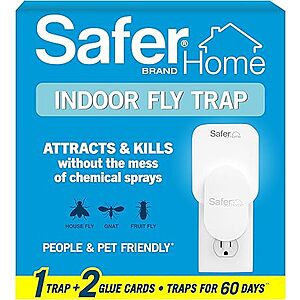 Safer Home Plug-In Flying Insect Trap w/ 2 Glue Cards $8.99 + Free Shipping w/ Prime or on $35+