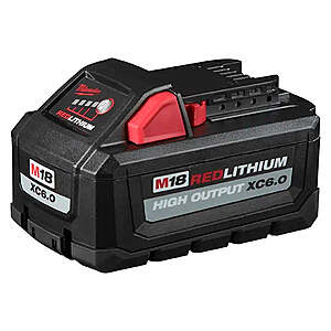 Milwaukee M18 REDLITHIUM High Output XC6.0 Battery Pack 48-11-1865 $85