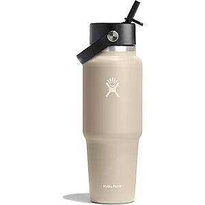 32-Ounce Hydro Flask Flex Straw Travel Insulated Stainless Steel Water Bottle (Oat) $22.48 + Free Shipping w/ Prime or on $35+