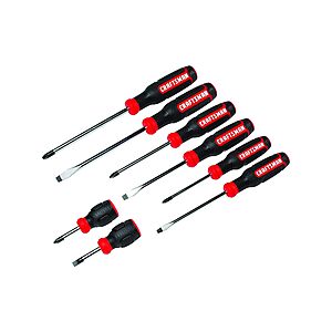 8-Pc CRAFTSMAN Bi-Material Slotted & Phillips Screwdriver Set $14.98 + Free Shipping w/ Prime or on $35+