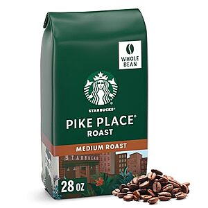 [SnS, AC] $13.14 | 28-Oz Starbucks Whole Bean, Medium Roast Coffee (Pike Place) at Amazon
