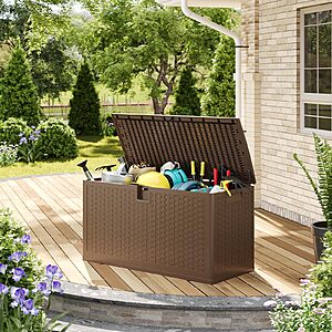 73-Gallon IDEALHOUSE Resin Deck Box w/ Lockable Lid (Brown) $49.65 + Free Shipping