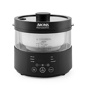 Aroma Housewares Professional 8-Cup SmartCarb Multicooker & Food Steamer w/ Glass Inner Pot $80.65 + Free Shipping w/ Prime or on $35+