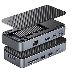 ORICO 9-in-1 USB C Hub with M.2 NVMe SSD Enclosure 10Gbps, Tool Free Hub Docking Station Adapter with Built-in Fan $33.59 after coupon
