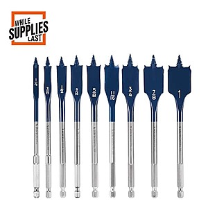 9-Piece Bosch Daredevil High Carbon Steel Standard Spade Bit Set $8.55 + Free Store Pickup at Home Depot or Free Shipping