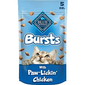 [SnS, AC] $1.64* | Select Amazon Accts: 5oz. Blue Buffalo Bursts Crunchy Cat Treats (Chicken) at Amazon