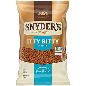 [SnS, AC] $1.01 | 12-Oz Snyder's of Hanover Itty Bitty Minis Pretzels at Amazon