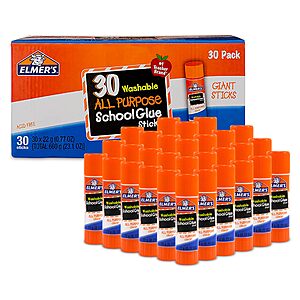 30-Count 22-Gram Elmer's All Purpose School Glue Sticks $19.99 + Free Shipping w/ Prime or on $35+