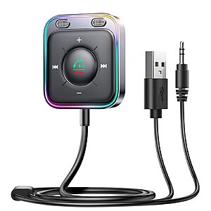 (prime) JOYROOM Bluetooth 6.0 AUX Car Adapter w/ Dual Mics & NC $10 + Free S/H
