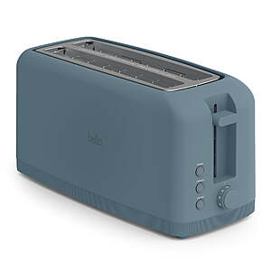 bella 4-Slice Extra Long Slot Toaster w/ 6 Shade Settings (Surf) $24.98 + Free Shipping w/ Walmart+ or on $35+