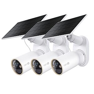 Tapo MagCam 4K Outdoor Wireless Security Camera – Battery Power with Solar, Magnetic Mount, Person/Vehicle Detection (3-Pack) $259.99