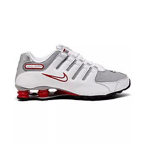 Nike Men's Shox NZ Casual Sneakers (White/Silver/Red, 8-9.5,11.5) $45.00 + Free Shipping