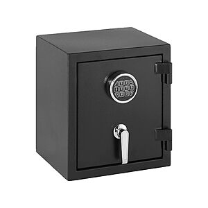 Amazon Basics Fire Resistant Security Safe with Programmable Electronic Keypad for Documents and Valuables, 0.83 Cubic Feet, 14.17"W x 12.2"D x 15.75"H, Black $159.64
