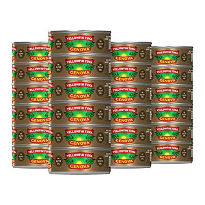 Genova Premium Yellowfin Tuna in Olive Oil, 5 Ounce Cans, 24-Pack – Nutrient Rich, High Protein Canned Tuna Fish~$37.12 After Coupon & S&S @ Amazon