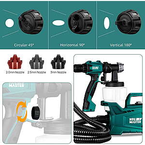 $46.29 FS WALMART via Neumaster  600W HVLP Electric Paint Sprayer, 3 Spray Patterns, Adjustable Flow Control & 6FT Hose, Lightweight Spray Gun for Walls, Furniture, Ceilings