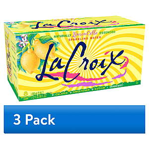 WALMART FS PLUS (Regional) $8.62 (3 pack) LaCroix LimonCello Sparkling Water - 8pk/12 fl oz Cans, 8 / Pack (24 cans total)