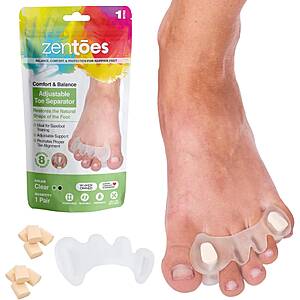 ZenToes Pair of Adjustable Toe Separators $5.99 + Free Shipping