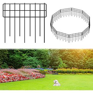 10-Pack 12.99" x 11.97" Promitop Square Metal Garden Fence Panels (Black) $12.14 + Free Shipping w/ Prime or on $35+