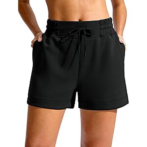 Soothfeel Women's 3.5"/5" High-Waisted Athletic Running Shorts w/ Pockets (Various) $11.99 + Free Shipping w/ Prime or on $35+