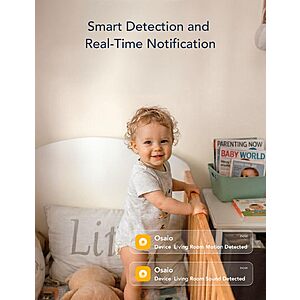 GNCC 2K Baby Monitor: 5G WiFi Baby Camera with Phone App, 360° Pan Tilt Zoom, 2‑Way Audio, Night Vision, AI Motiron Tracking, Cry Detection, SD Card/Cloud Storage $17.99