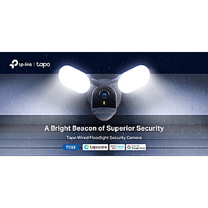TP-Link Tapo Wired Floodlight with 2K Camera No-Subscription Required $77