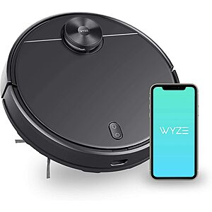 Wyze Wi-Fi Connected Robotic Vacuum with LiDAR Room Mapping, Ideal for Pet Hair, Hard Floors and Carpets $216.99