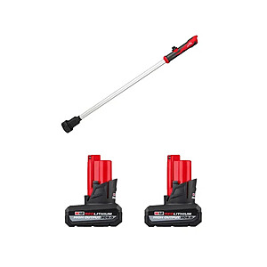 Milwaukee M12 Stick Transfer Pump w/ M12 Redlithium High Output XC5.0 Battery Pack 2 Pack $192.1