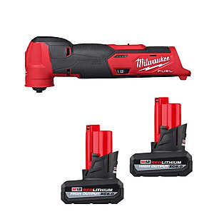Milwaukee M12 Fuel Cordless Oscillating Multi-Tool with (2) 5 Ah M12 REDLITHIUM HIGH OUTPUT XC5.0 Battery Pack $149