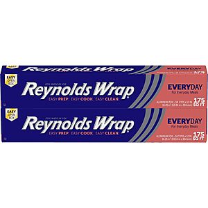 2-Pack 175 Sq Ft Reynolds Wrap Aluminum Foil Roll $13.45 w/ S&S + Free Shipping w/ Prime or on $35+