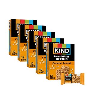 30-Count KIND Breakfast Protein Bars (Caramel Peanut) $11.54 w/ S&S + Free Shipping w/ Prime or on $35+