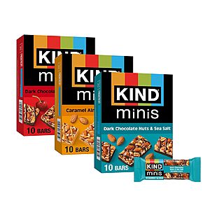 30-Count KIND Mini Snack Bars Variety Pack $11.07 w/ S&S + Free Shipping w/ Prime or on $35+