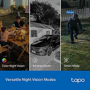 Tapo C217 2K Indoor/Outdoor Pan/Tilt Wired Security Camera w/ 360° Motion Tracking & Color Night Vision $25.19 + Free Shipping w/ Prime or on $35+