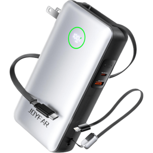 JOYFAR 25,000mAh GaN 65W Power Bank w/ Wall Plug & Retractable USB-C Cable (Gold or Black) $19.99 + Free Shipping